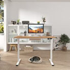 elektrinis stalas su rudu stalvirsiu 100cm