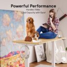 elektrinis stalas su rudu stalvirsiu 100cm4