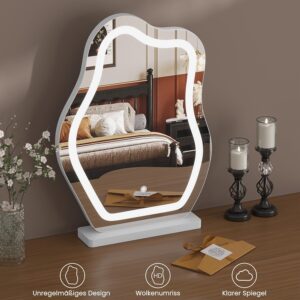 Makiažo veidrodis su apšvietimu